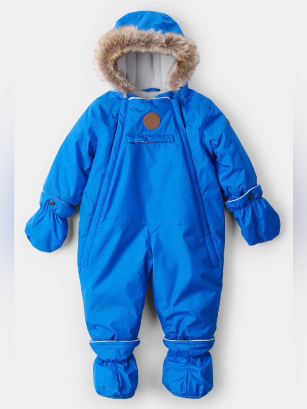 Carter’s Baby 1-Piece Taslan Snowsuit, Blue, sz 12 months